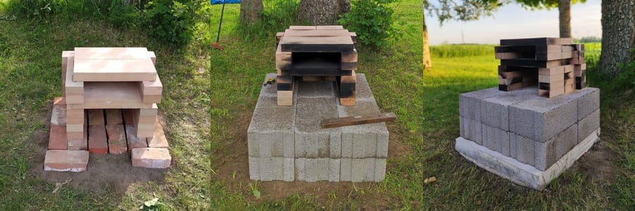 Three easy ways to build a base for an outdoor pizza oven